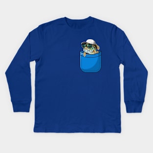 Is that a Bass in Your Pocket? Funny Fish Lover Fishing Sunglasses Kids Long Sleeve T-Shirt